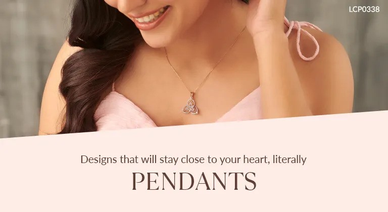 Modern Pendant Designs for Men & Women at Candere by Kalyan Jewellers.