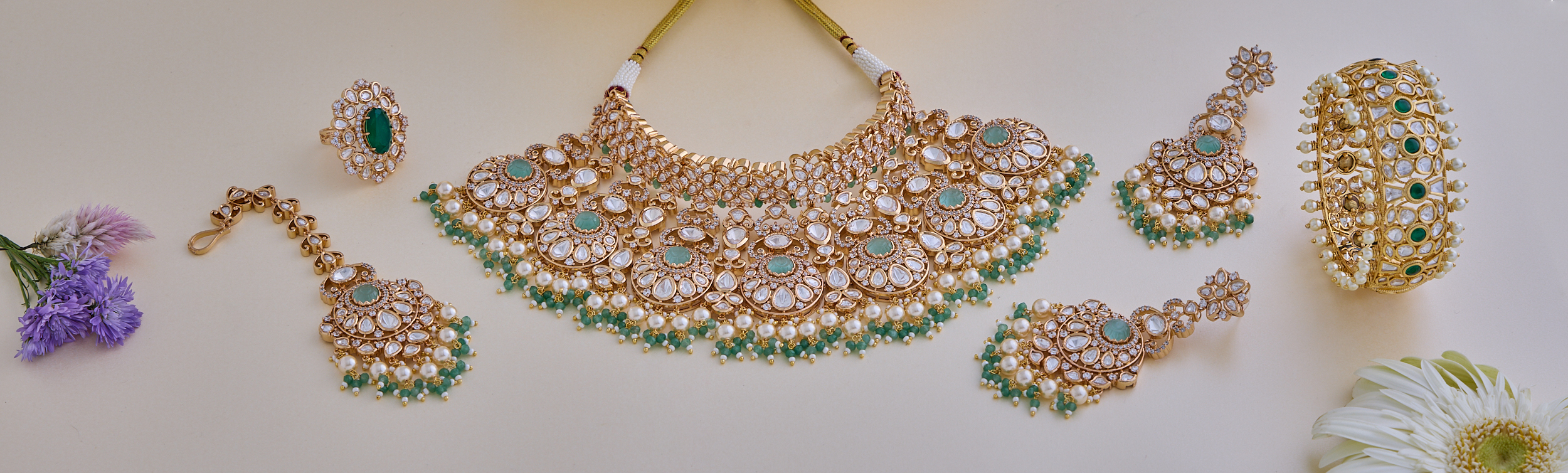 Sparkling Kundan Jewellery Designs for your Wedding Mintly