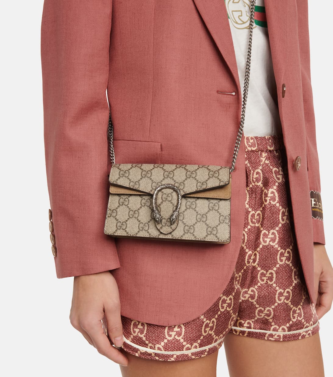 GUCCI
Dionysus GG Supreme Super Mini crossbody bag | mytheresa.com