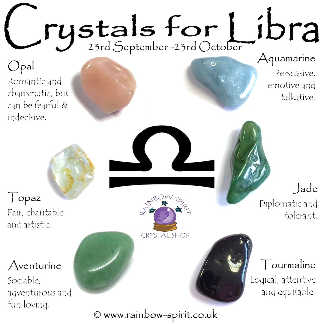 Libra Birthstones Crystal Set - Etsy