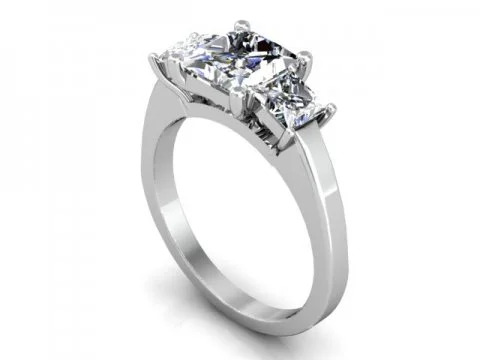 DDER – Flush – 3 Stone Princess Diamond Engagement Ring – Princess Diamond Ring 3 Stone Engagement Ring – Diamore Diamonds Dealer Dallas | Diamore Diamonds - Wholesale Diamonds in Dallas Tx