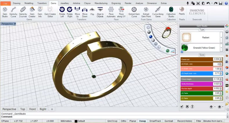 Rhino News, etc.: RhinoGold 4.0 Beta |Jewellery CAD Design Software