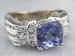 Modern Tanzanite and Diamond Ring | Blue Stone for Jewelry
