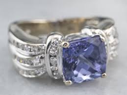 Modern Tanzanite and Diamond Ring | Blue Stone for Jewelry