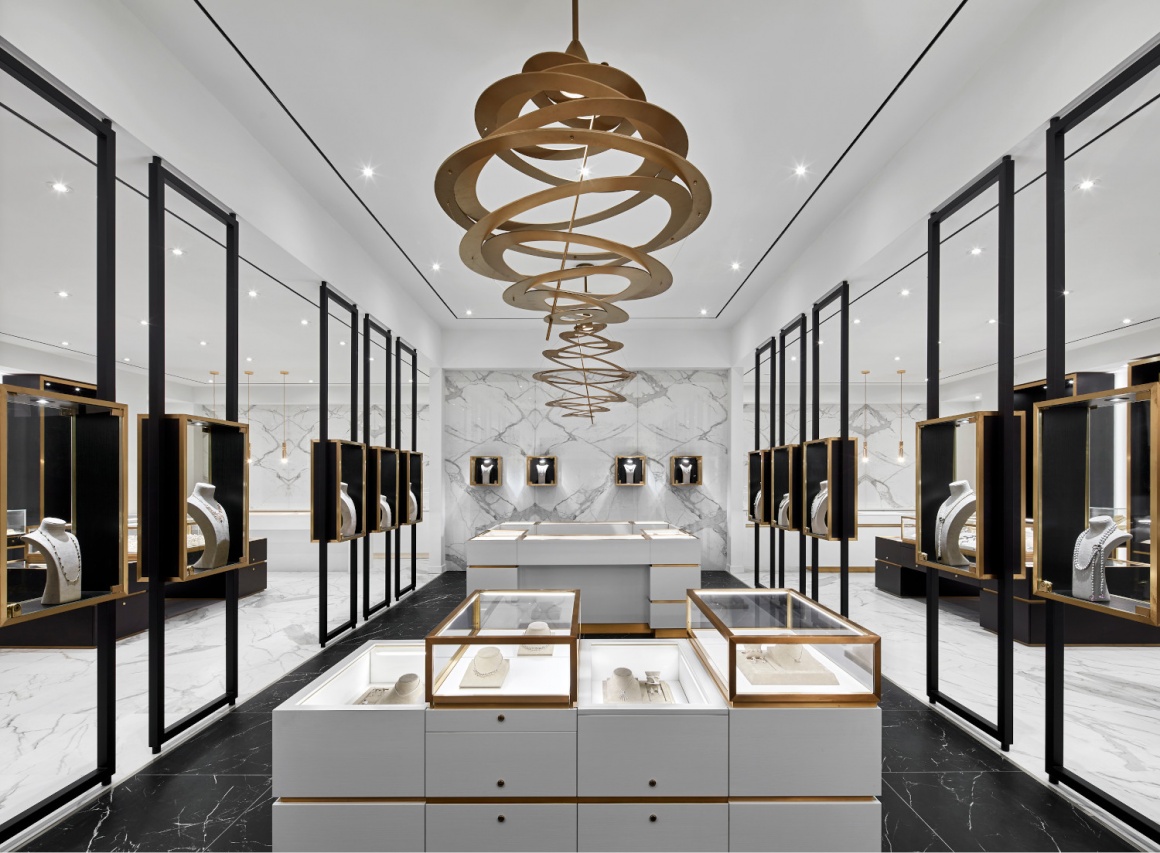 Timeless store design for a jewelry store - iXtenso – Luxury retail best practices -trends
