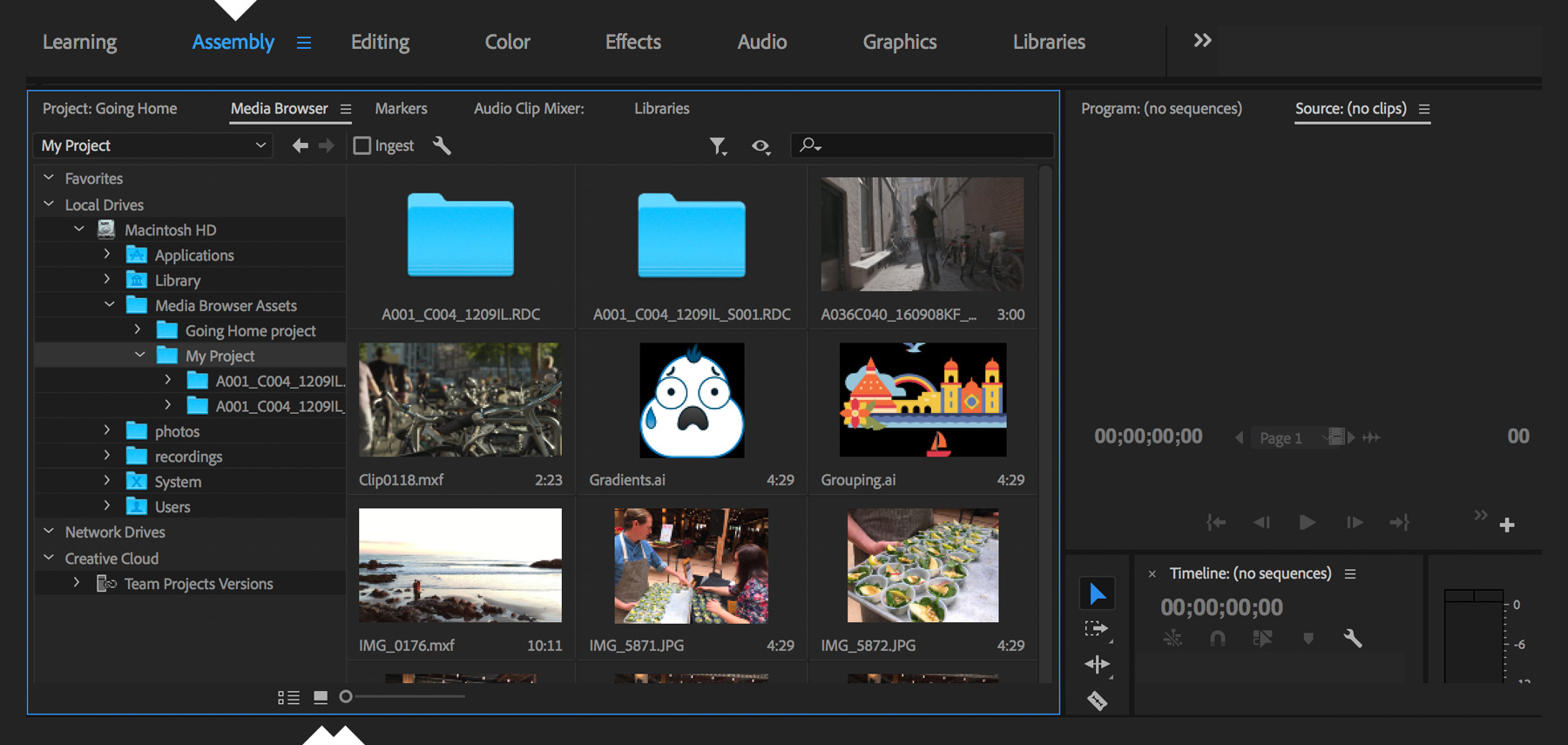 Import a range of media types | Adobe Premiere Pro