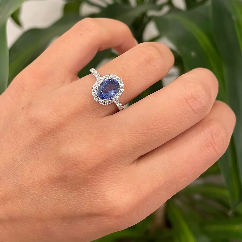 Ceylon Sapphire And Diamond Ring | Temple & Grace USA