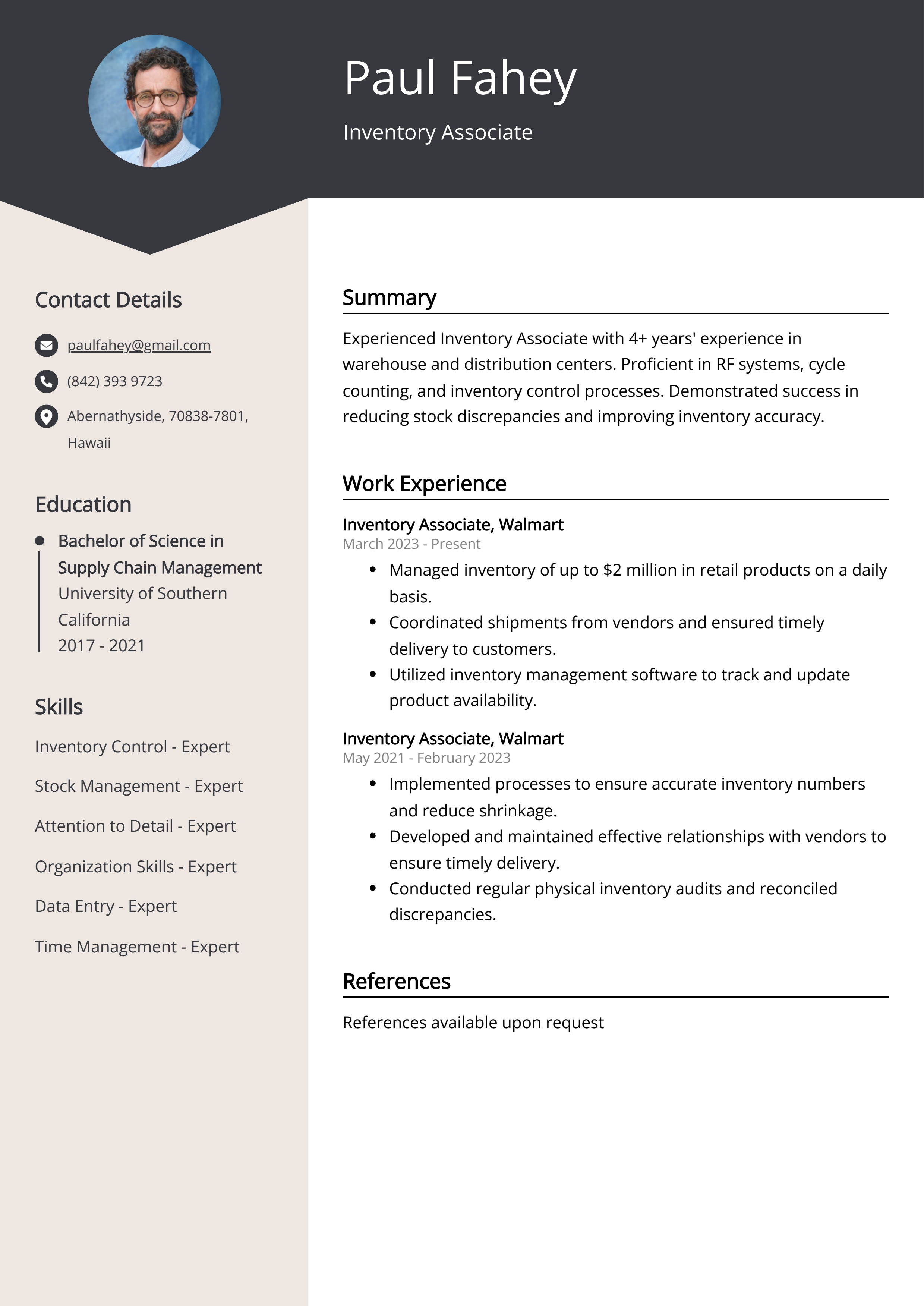 Inventory Executive/ Associate Resume: Sample & Guide [Entry Level + Senior Jobs]