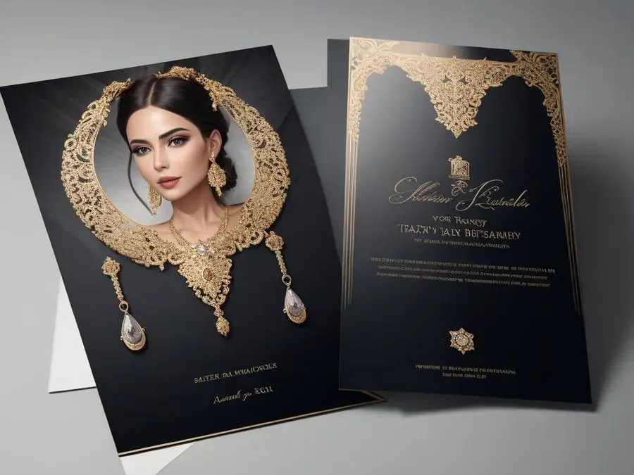 Entry #271 by eduralive for Graphic design of a tri-fold direct mailer, six panels, for a luxury jewelry store anniversary and designer event. | Freelancer