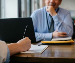 Photo by Sora Shimazaki: https://www.pexels.com/photo/woman-filling-job-application-form-in-office-with-boss-5668858/