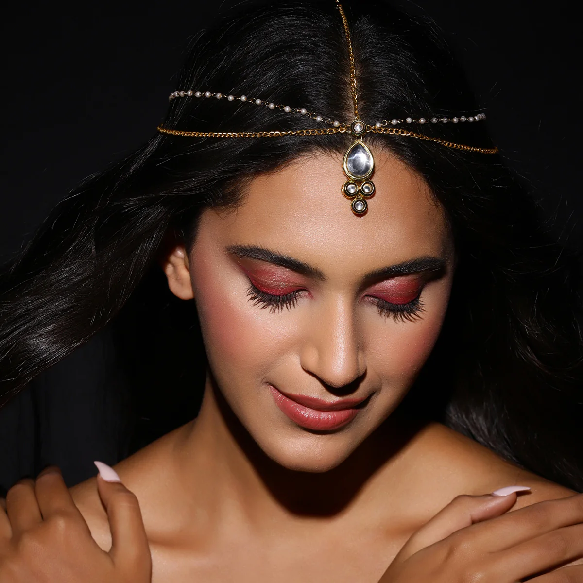 Gold Plated Kundan Matha Patti | Maang Tikka