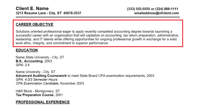 How to Write a Resume Objective