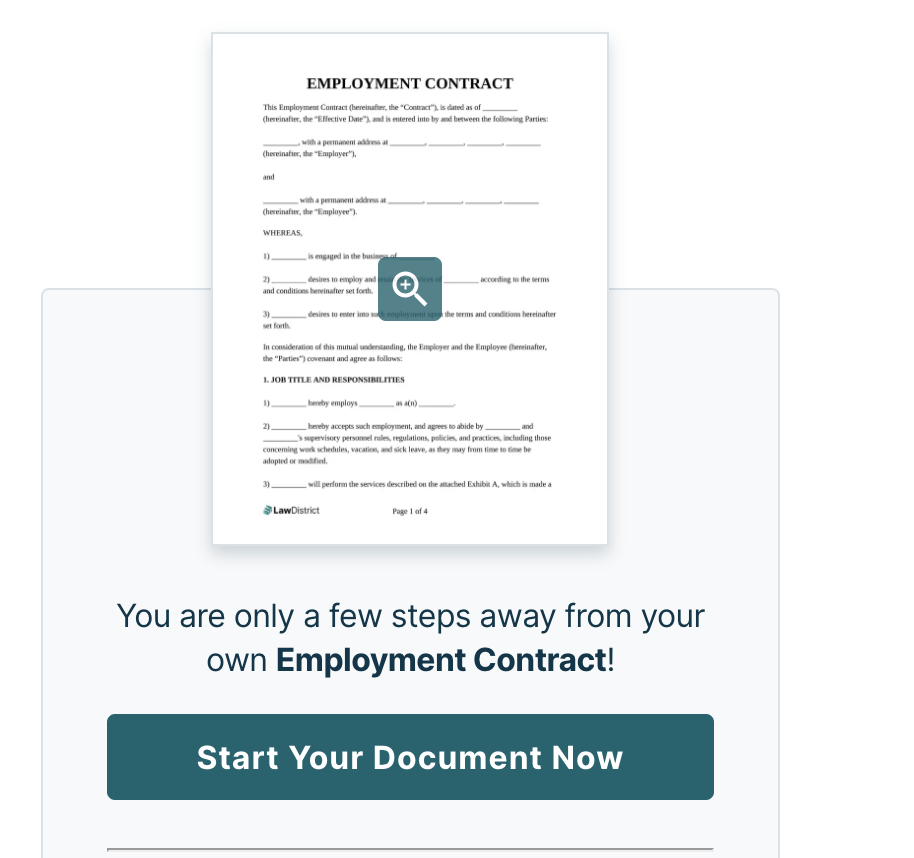 Candidate Details: Employment Contract| Law District