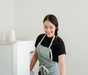 Photo by Ketut Subiyanto: https://www.pexels.com/photo/photo-of-woman-smiling-while-holding-cup-of-coffee-4349834/